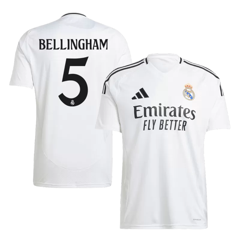  Jude Bellingham #5 Maglia Home Real Madrid 2024/25 - Bianco
